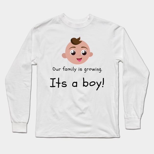 Love this 'Our family is growing. Its a boy' t-shirt! Long Sleeve T-Shirt by Valdesigns